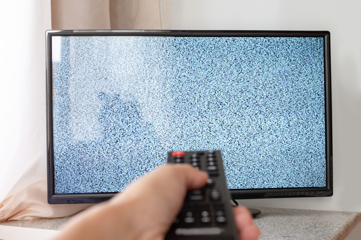 LED TV panel repair in progress